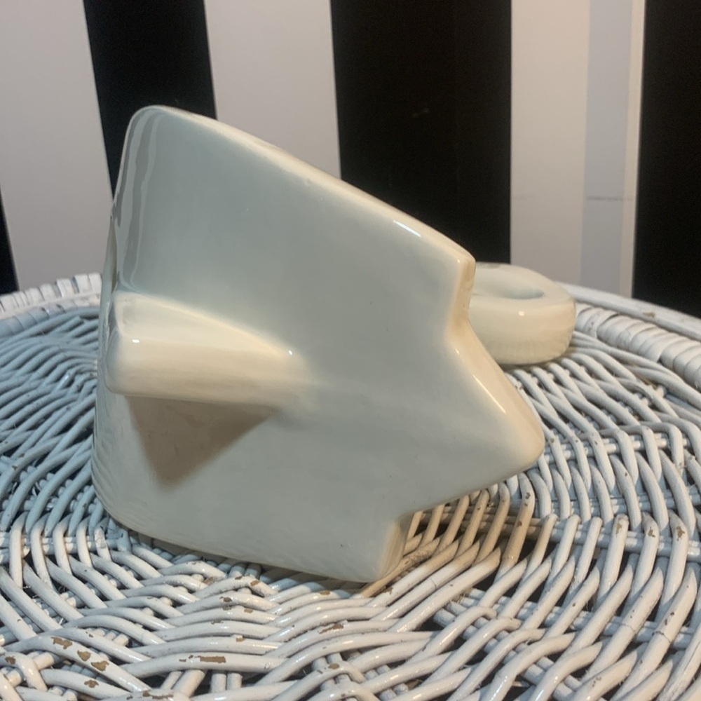 Vintage 1982 80s Retro Swan Figurine with Floral Design Soap Dish / Shelf Decor - Picture 15 of 17